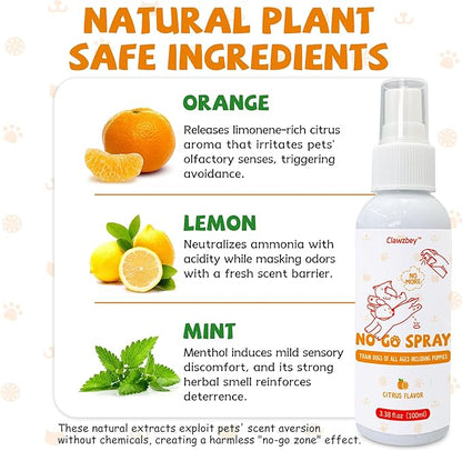 Dog Potty Spray Set, No-Go Spray & Potty Training Spray, Puppy Essentials, Stops Urination & Marking, Indoor and Outdoor Use (3.38 fl oz)