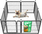 FXW Rollick Unleashed Dog Playpen for Indoor, Yard, RV Camping, 24 inch 8 Panels for Small and Puppy Dogs, Black│Patented