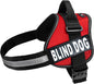 Doggie Stylz Blind Dog Vest Harness with Removable Patches and Reflective Trim. Comes with 2 Blind Dog Reflective Hook and Loop Patches. Measure Dogs Girth Before Purchase (Girth 24”-31" Red)
