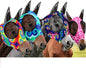 Frienda 4 Pieces Horse Fly Masks with Ears Face Covering UV Protection from Insect Pests Elasticity Smooth Comfortable Mesh Horse Mask Accessories(Tie-dye,Medium)