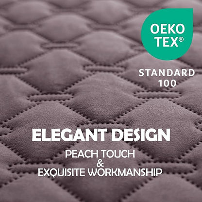 gogobunny 100% Double Sided Waterproof Dog Blanket Soft Pet Bed Cover Reversible Protect Furniture Couch Sofa Car for Puppy Large Dog Cat (Dark Sea Fog/Light Sea Fog, 82x120 Inch (Pack of 1))