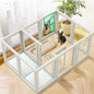 FXW AuraSpace Acrylic Indoor Unleashed Dog Playpen for Small and Medium Dogs, 30 Inch, 12 Panels, White