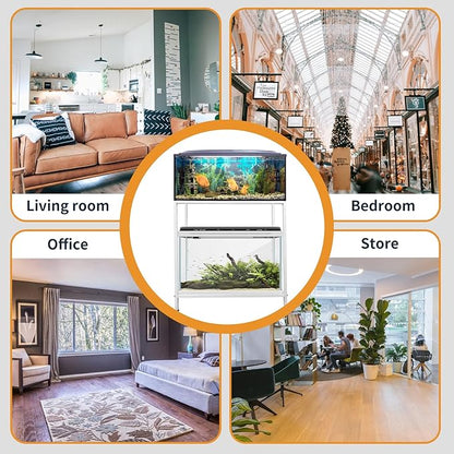 Fish Tank Stand: The Perfect 10 Gallon Metal Aquarium Stand Measuring 22.8" W x 10.6" D x 31.3" H to Fit Your Aquatic Display Needs. (10 Gallon-White)