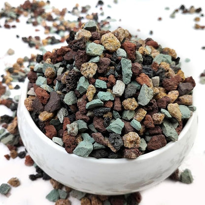 2 lbs Mix Horticultural Succulent Soil,1/4 Inch Pumice Gravel. Decorative Pebbles Lava Rock for Cactus, Bonsai, Orchid, Indoor Plants of Drainage, Ventilation and Root Growth