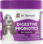 Dr. Harvey's Digestive Probiotic Soft Chews for Dogs, 7 Probiotics for Gut Health, Diarrhea and Bowel Support, Peanut Butter Flavor (90 Chews)