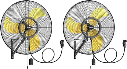 9600 CFM 30" Outdoor Wall Mount Misting Fans with 2 Pack, High Velocity 3-Speed Waterproof Professional Oscillating Wall Fan, Heavy Duty Industrial Fan for Commercial, Garage, Warehouse, UL Listed