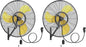 9600 CFM 30" Outdoor Wall Mount Misting Fans with 2 Pack, High Velocity 3-Speed Waterproof Professional Oscillating Wall Fan, Heavy Duty Industrial Fan for Commercial, Garage, Warehouse, UL Listed