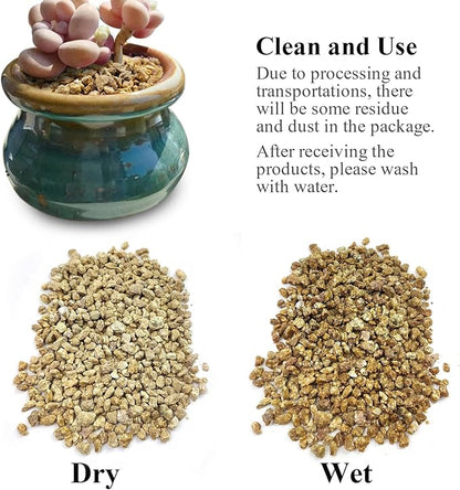 5 lbs Maifanitum Stones for Succulent,1/4 Inch Decorative Rocks for Indoor Plants, Bonsai, Soil Cover. Small Stones for Promote Soil Root Growth, Water Drainage and Plant Growth(5-8 mm)