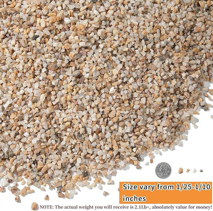 2lb Mixed Sand Rocks Pebbles Pumice Potting Soil Amendment Succulent Cactus Bonsai Gritty Rock Decorative Gravel for Succulents, Bonsai, Vase Fillers,Terrarium Plants