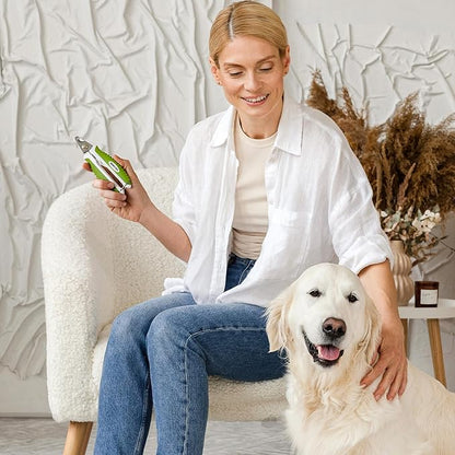 Dog Nail Clippers with Safety Guard - Pet Nail Clippers for Medium and Small Breed - Protective Nail Cutter, Safe Claw Trimmer, Ergonomic Toenail Scissors - Ebook Guide