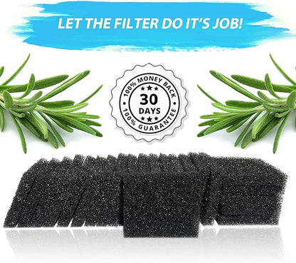 24-Pack Pump Filter Sponge Compatible with AG Garden Harvest, Bounty, Farm, Extra, Ultra All Models, Replacement Pump Filter Accessories