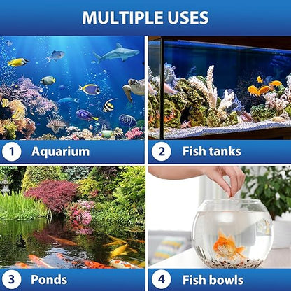 Aquarium Test Strips 7 in 1 for Freshwater 100 Strips Fish Tank Water Testing Kit for Aquarium Pond -Testing Nitrate Nitrite Hardness Chlorine pH Carbonate Alkalinity Accurate