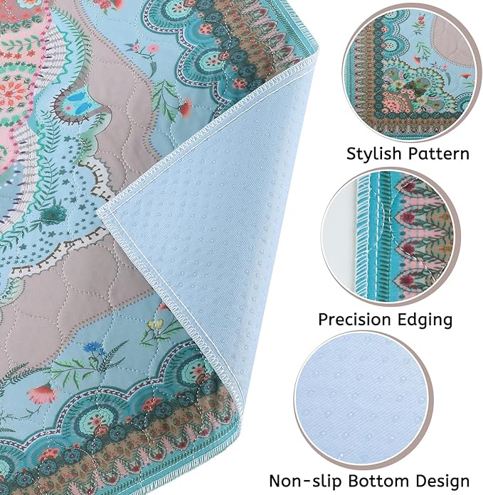 Aitmexcn Washable Pee Pads for Dogs Large, 2 Pack, 54" x 54" Boho Reusable Puppy Pads, Dog Playpen Mat, Super Absorbent Dog Pads, Leakproof, Waterproof Dog Training Pad, Dog Crate Pad, Whelping Pads