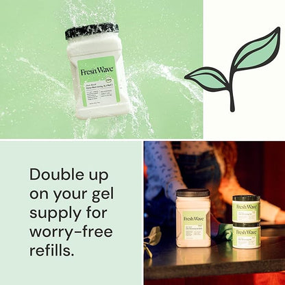 Fresh Wave Odor Removing Gel Refill, 63 oz., Pack of 2 - Safer Odor Absorbers for Home, Natural Plant-Based Odor Eliminator, Every 15 oz. lasts 30-60 Days, For Cooking, Trash & Pets