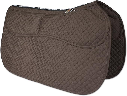 ECP Equine Comfort Products Thermoregulating Western Saddle Pad, Machine Washable Contoured Fit, Water Absorbing, Therapeutic, Shock Absorbing with Adjustable Memory Foam Shims