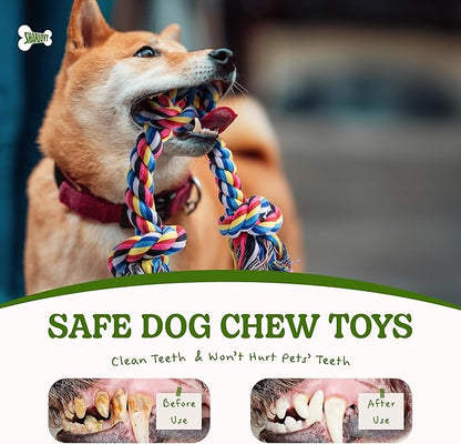 Dog Rope Toy for Large Dogs, 2 Pack Heavy Duty Dog Chew Toys for Aggressive Chewers, Indestructible Dog Toys for Super Chewer, Durable Tug of War Pet Toy for Medium to Large Breed Teeth Cleaning