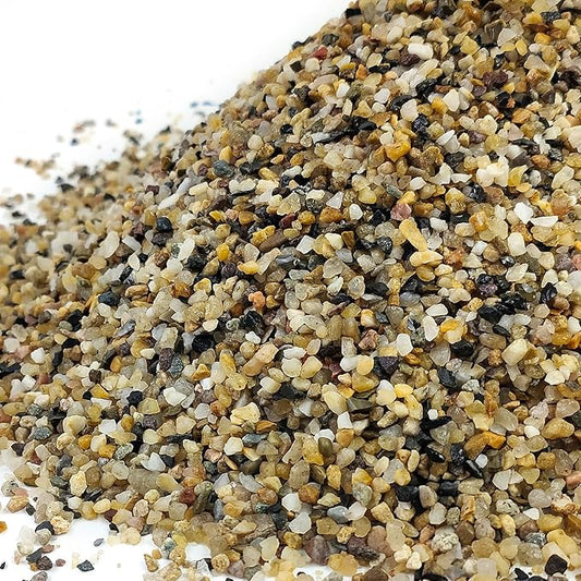 20lbs Fish Tank Sand, 1/16 inch Small Aquarium Gravel. Decorative Pea Gravel River Rocks for Air Plants, Vase Fillers, Landscaping and Succulent Soil Cover