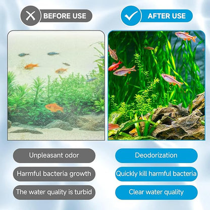 AQQA 6 Packs Aquarium Filter Cartridges with Activated Carbon - Remplacement Fish Tank Filters Cotton