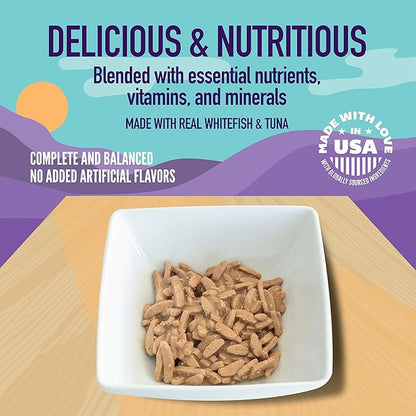 A Strong Heart Canned Wet Cat Food, Shreds with Ocean Whitefish & Tuna - 5.5 oz Cans (Pack of 24), Made in The USA with Real Ocean Whitefish & Tuna