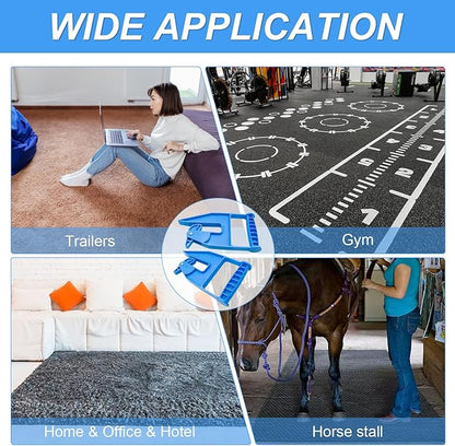 2-Pack Heavy Duty Mat Grippers – Stall Mat Movers for Horse Barn, Gym, Trailer & Rubber Flooring – Ergonomic Mat Puller for Easy Lifting & Moving – Durable, Non-Slip Handles for Secure Grip