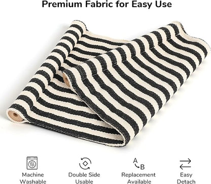 FUKUMARU Hammock Wall Mounted Cat Beds and Perches, Wooden Kitten Walls Furniture, Stable Cats Shelves for Sleeping, Playing, Climbing, and Lounging, Black Stripe