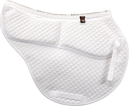 ECP Equine Comfort Products All-Purpose Contoured Correction Saddle Pad with Adjustable Memory Foam Inserts for Custom Support, Non-Slip, Shock Absorbing, 22” Spine, 19.5” Drop
