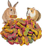 Fhiny Rabbit Chew Toys Mixed Forage Beetroot Carrot and Pumpkin Bunny Treats for Hamsters Guinea Pigs Chinchillas and Other Small Rodents Teeth Grinding (0.57lb/260g)