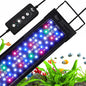AQQA LED Aquarium Light, 24/7 Mode IP68 Waterproof Extendable Bracket Fish Tank Light, DIY Mode Full Spectrum Aquarium Plant Light, Adjustable Timer/Brightness Memory Function for 12-18 Inch Fish Tank