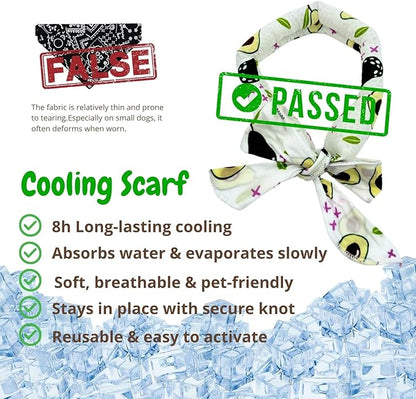 4pcs Cooling Scarf for Pets,Summer Cooling Scarves Keep Cats and Dogs Cool, Reused,Rrecycled,Suitable for Dogs (4pcs-Avocado)