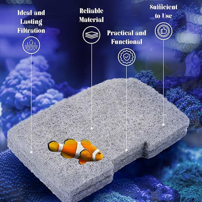 30 Pcs Ammonia Remover Pad Compatible with 306/307/406/407 Aquarium Canister Filter Media Ammonia Reducer for Fish Tank Replacement Parts Accessories