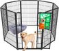 FXW Homeplus Unleashed Indoor Dog Playpen - Stress-Free and Safe Play, Heavy Duty 45 Inch 8 Wire Panels Dog Pen for Large Dogs, Black│Patented