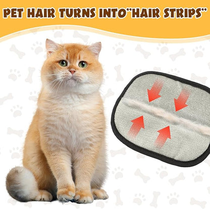 Electrostatic Pet Hair Remover, Pet Hair Remover Tool for Cats & Dogs, Cleaning Gloves for Carpet, Couch, Furniture, Car Seat, Double-Sided, Reusable, Washable (1 PCS)