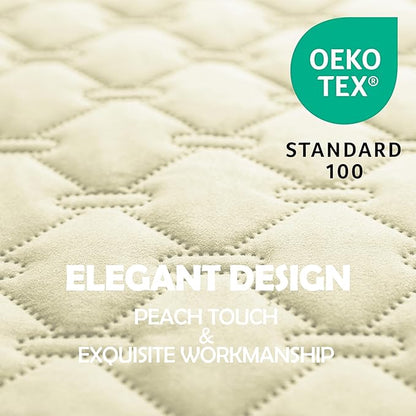 gogobunny 100% Double-Sided Waterproof Dog Bed Cover Pet Blanket Sofa Couch Furniture Protector for Puppy Large Dog Cat, Reversible (30x90 Inch (Pack of 1), Dark Cream/Light Cream)