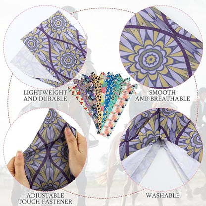 Eccliy 8 Pcs Horse Tail Bag Breathable Guard Stretchy 22" Slip on Horse Tail Wrap 2 Strand Closure Straps Grooming Supplies to Keep from Dirt Breakage Rubbing 8 Designs