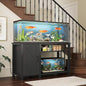 Aquarium Stand with Power Outlets, 55-75 Gallon Heavy Duty Fish Tank Stand with Cabinet Storage & Adjustable Shelf, for Fish Tank, Turtle Tank, Reptile Terrarium, 1000LBS Capacity, Black