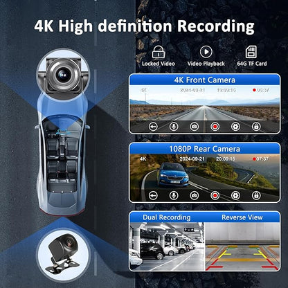 Apple carplay & Android Auto,Wireless Double din 10.26 inch Dash Cam with Front Camera and Backup Camera.GPS Navigation,Mirror Link/Voice Control/Bluetooth for Car RV Pickup Bus Trailer.etc