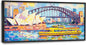 Extra Large Sydney Opera House Framed Wall Art for Living Room,Oversized Abstract Harbour Bridge Cityscape Pictures Wall Decor,Canvas Print Painting Modern Artwork Bedroom Office Bathroom 60L" x 30W"