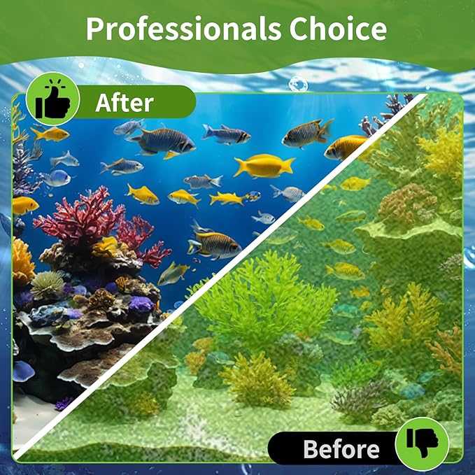 Aquarium Filter Floss for Fish Tank Filters -Micro Fine Multi-Layer Aquarium Filter Pad-Filter Media Roll for Crystal Clear Water Cut to Size 12"x72"x0.13"