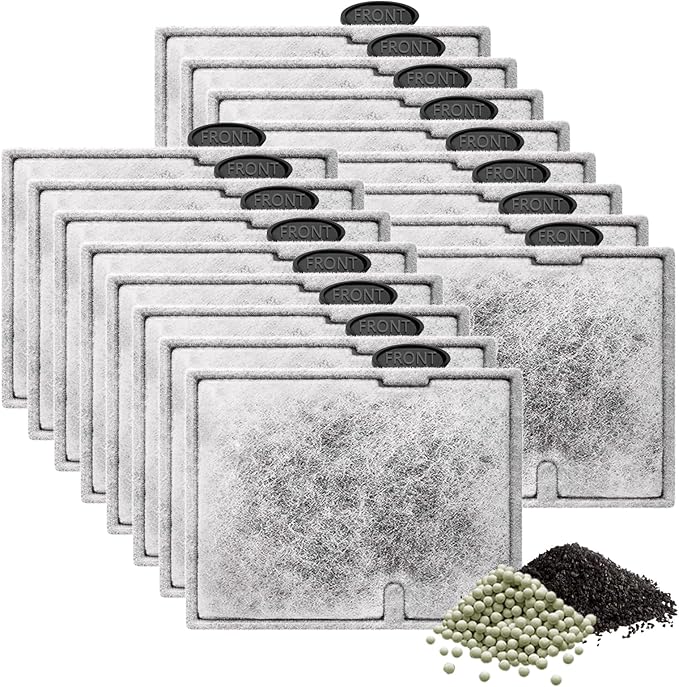 16 Pack Small Aquarium Filter Cartridges Compatible with Aqueon Replacement Filter Cartridges Compatible with Aqueon QuietFlow E Internal Power Filter Size 10 and Minibow Aquarium Filters Size 1/2.5/5