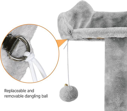 Yaheetech 70in Multi-Level Cat Tree Tall Cat Tower Cat Furniture with Condo, Scratching Posts & Dangling Ball for Indoor Cats Activity Center, Light Gray