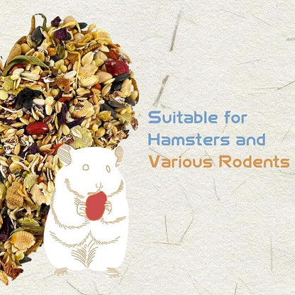 Garden Fruit & Vegetable Hamster Food Mix Natural Small Pet Food Made for Hamsters 1LB Critical Care Healthy Dwarf Hamsters Feed New Packaging