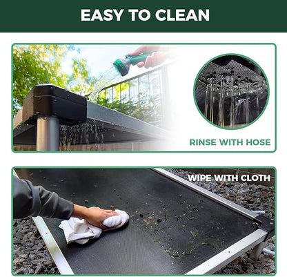 FXW TitanNest Chew-Proof Elevated Dog Bed, Raised Cot for Indoor/Outdoor/Camping Use, Durable & Waterproof Cooling Pet Bed for Large Dogs, 50.0" L x 31.0" W x 7.3" H, Black