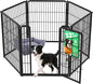 FXW Homeplus Unleashed Indoor Dog Playpen - Stress-Free and Safe Play, Heavy Duty 32 Inch 6 Wire Panels Dog Pen for Small and Medium Dogs, Black│Patented
