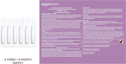 Amazon Basics Flea and Tick Topical Treatment for Large Dogs (45-88 lbs), Unscented, 6 Count (Previously Solimo)
