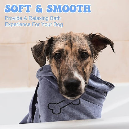 8 Pcs Dog Towels Pet Bath Drying Towels 55 x 28 Inches Large Absorbent Microfiber Quick Fast Drying Soft Beach for Lightweight Cat and Puppy Shower Essentials Cleaning Accessories(Multicolor)