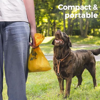 Dog Poop Bags Rolls Biodegradable 100% Leak Proof Thickened Dog Waste Bags -120 Count 8 Rolls - Doggie Poop Bag for Small and Big Dogs(Unscented)