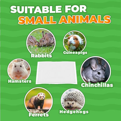 14"" X 18"" Disposable Guinea Pig Cage Liners 50 PCS, Rabbit, Hedgehog, Hamster, Chinchilla, Cat, Reptile and Other Small Animals
