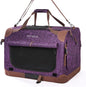 Extra Large Cat Carrier Soft Sided, Portable Small Dog Carrier for 2 Cats, 24"x16.5"x16" Car Travel Folding Comfortable Design, Purple