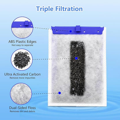 9 Pack Aquarium Filter Cartridge Compatible with Whisper Power Filters,Large Replacement Filter Cartridges for PF20/PF30/PF40/PF60