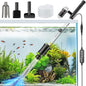 36W Fish Tank Vacuum Gravel Cleaner Electric: Aquarium Vacuum Gravel Cleaner with Strong Suction for Automatic Water Change Algae Cleaner Sand Wash Water Circulation and Water Shower, Timed Off